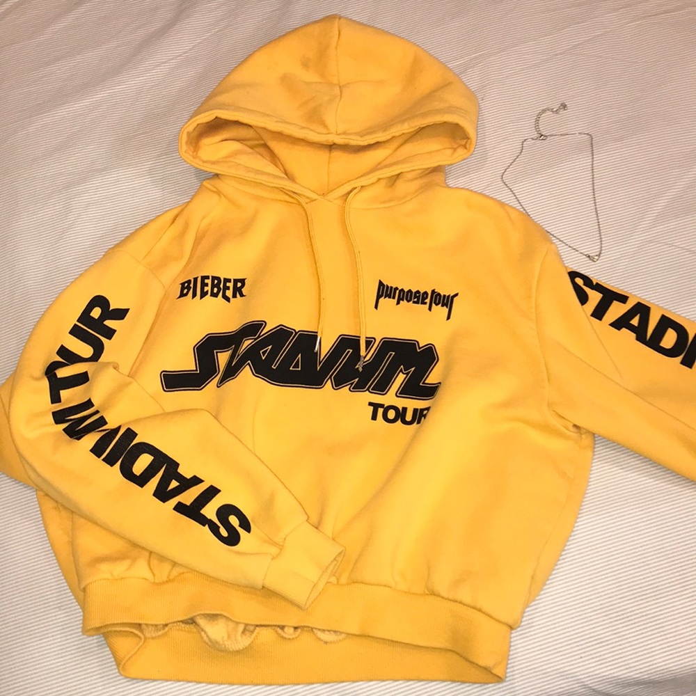 Cropped Justin Bieber tour Hoodie